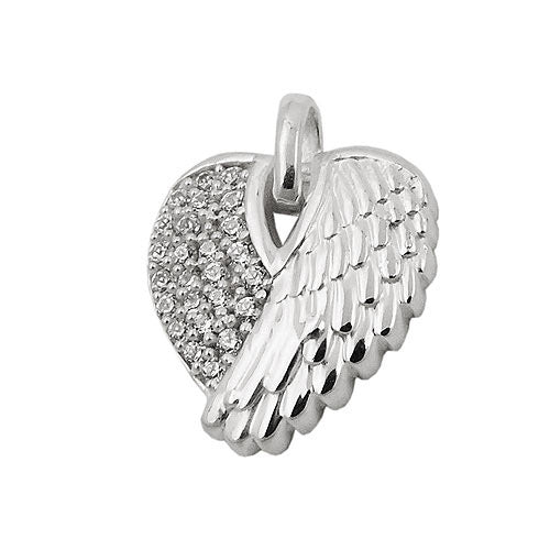 Anhänger Engelflügel Zirkonia Silber 925
