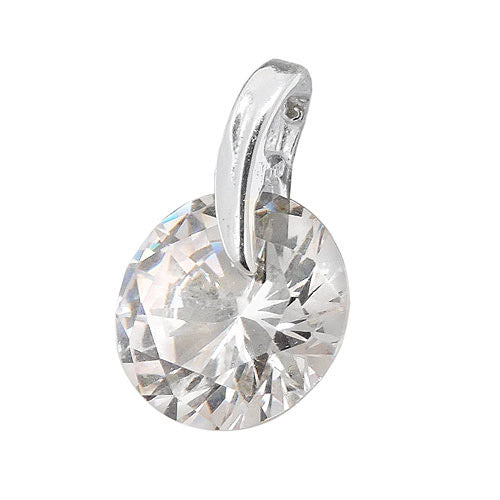 Anhänger Zirkonia rund Silber 925