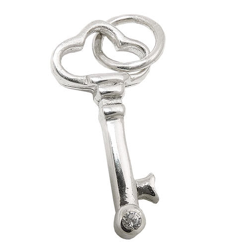 Anhänger Schlüssel Zirkonia Silber 925