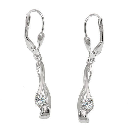 Ohrringe Brisur rhodiniert Zirkonia Silber 925