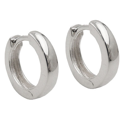 Creolen 13x3mm glänzend Silber 925