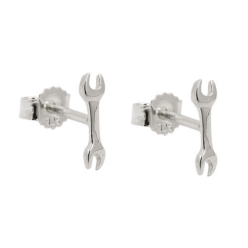 Ohrstecker Schraubenschlüssel Silber 925