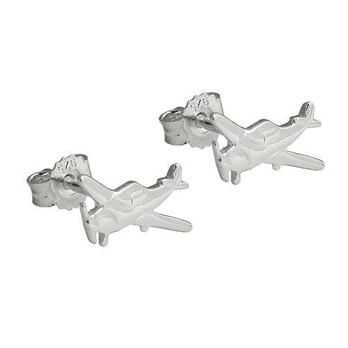 Ohrstecker kleines Flugzeug Silber 925