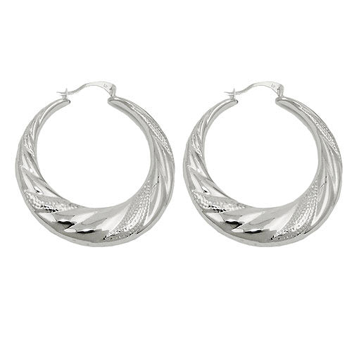 Creolen mit Muster Silber 925