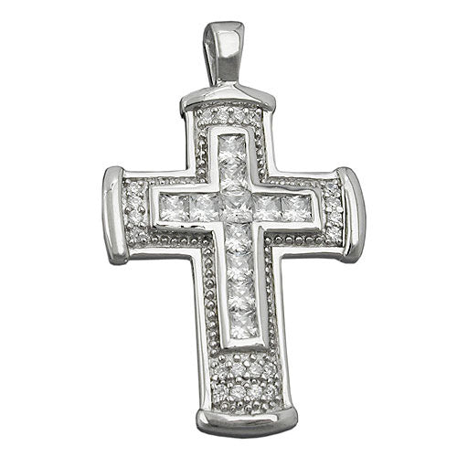 Anhänger Kreuz mit Zirkonia Silber 925