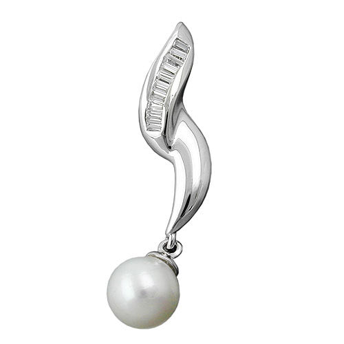 Anhänger Zirkonia und Perle Silber 925