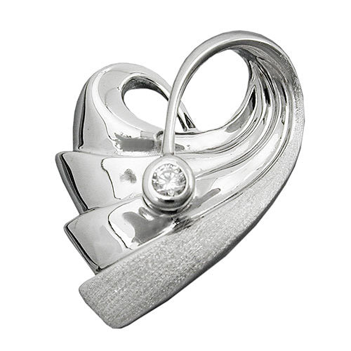 Anhänger Herz mit Zirkonia Silber 925