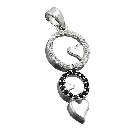 Anhänger Herzen Zirkonia Silber 925