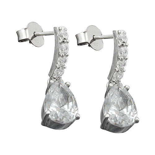 Ohrstecker Zirkonia weiß Silber 925