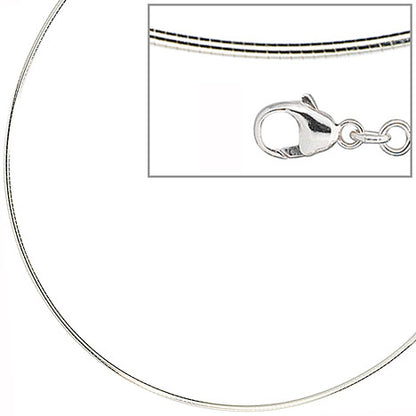 Halsreif 925 Sterling Silber 1 2 mm 42 cm Kette Halskette Silberhalsreif