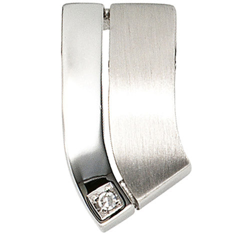 Anhänger 585 Gold Weißgold 1 Diamant 0 01ct. Weißgoldanhänger