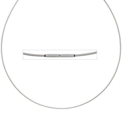 Halsreif Edelstahl 1 0 mm 42 cm Halskette Kette