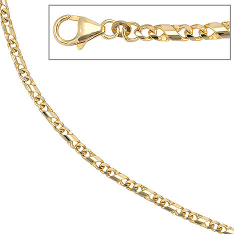 Halskette Kette 333 Gold Gelbgold massiv 45 cm Goldkette Karabiner