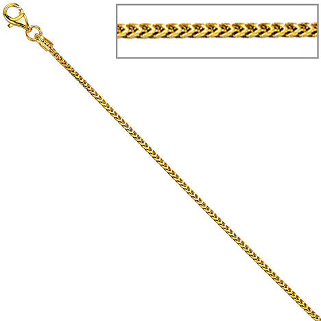 Bingokette 585 Gelbgold 1 5 mm 42 cm Gold Kette Halskette Goldkette Karabiner