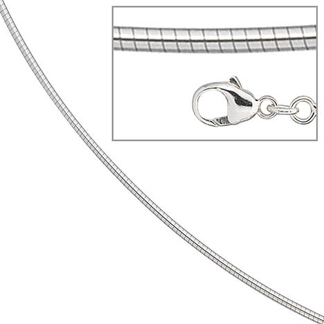 Halsreif 585 Weißgold 1 1 mm 50 cm Gold Kette Halskette Weißgoldhalsreif