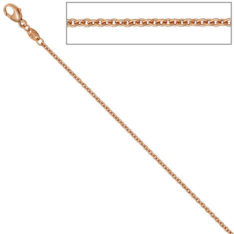 Ankerkette 585 Rotgold 1 5 mm 42 cm Gold Kette Halskette Rotgoldkette Karabiner