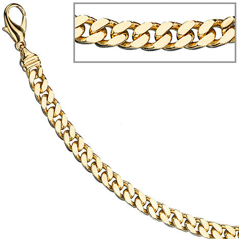 Panzerarmband 585 Gelbgold massiv 19 cm Gold Armband Goldarmband Karabiner