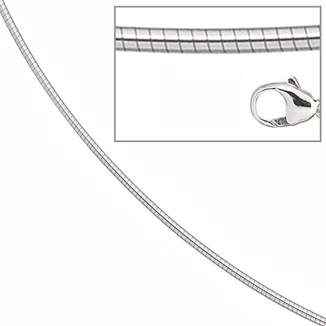 Halsreif 585 Weißgold 1 2 mm 42 cm Gold Kette Halskette Weißgoldhalsreif