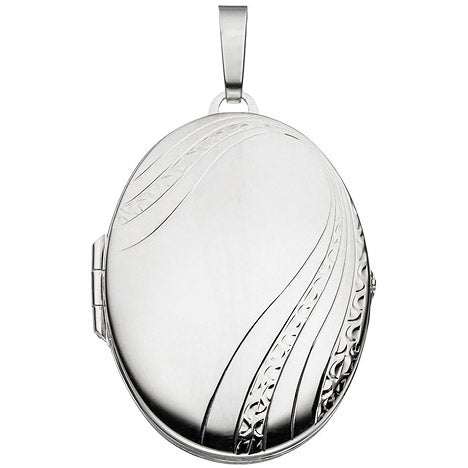 Medaillon oval 925 Sterling Silber Anhänger zum Öffnen
