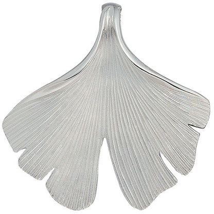 Anhänger Ginkgo Ginko 925 Sterling Silber mattiert