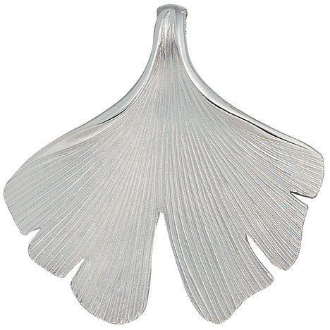 Anhänger Ginkgo Ginko 925 Sterling Silber mattiert