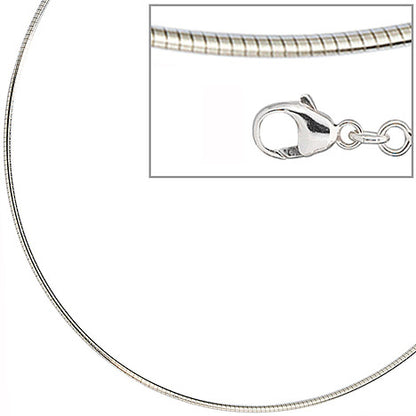 Halsreif 925 Sterling Silber 1 5 mm 45 cm Kette Halskette Silberhalsreif