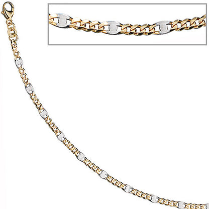 Steg-Panzerarmband 333 Gelbgold massiv 19 cm Gold Armband Goldarmband Karabiner