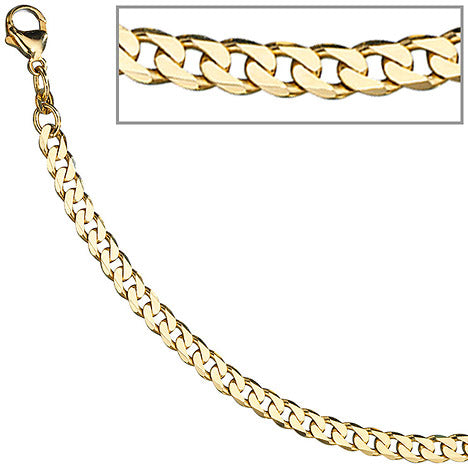 Panzerarmband 333 Gelbgold massiv 21 cm Gold Armband Goldarmband Karabiner