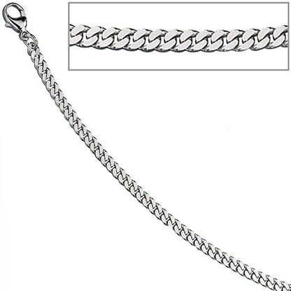 Panzerarmband 585 Weißgold massiv 21 cm Gold Armband Weißgoldarmband Karabiner