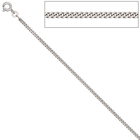 Panzerkette 333 Weißgold 2 1 mm 42 cm Gold Kette Halskette Weißgoldkette
