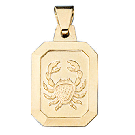 Anhänger Sternzeichen Krebs 333 Gold Gelbgold matt Sternzeichenanhänger