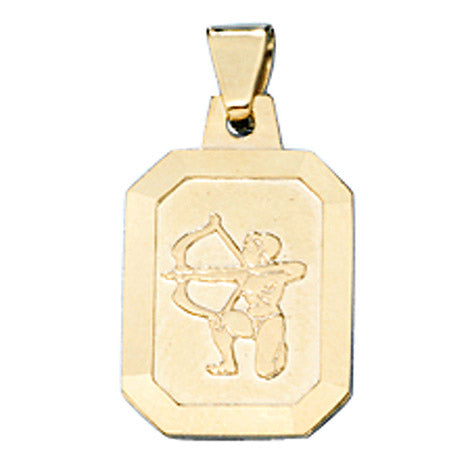 Anhänger Sternzeichen Schütze 333 Gold Gelbgold matt Sternzeichenanhänger
