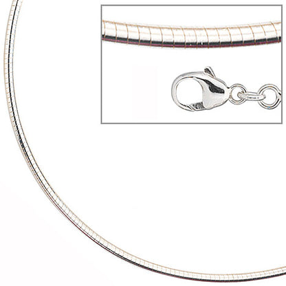 Halsreif 925 Sterling Silber 2 8 mm 45 cm Kette Halskette Silberhalsreif