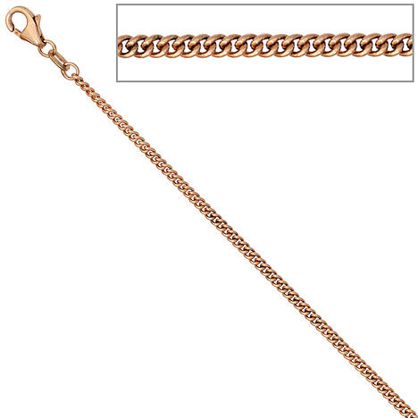 Panzerkette 585 Rotgold 2 0 mm 42 cm Gold Kette Halskette Rotgoldkette Karabiner