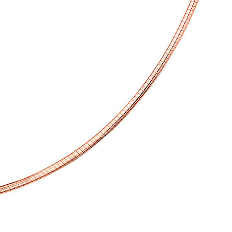 Halsreif 585 Rotgold 1 8 mm 42 cm Gold Kette Halskette Rotgoldhalsreif Karabiner