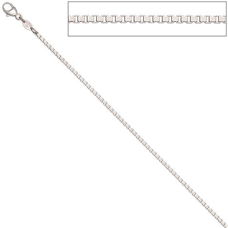 Venezianerkette 585 Weißgold 1 5 mm 38 cm Gold Kette Halskette Weißgoldkette