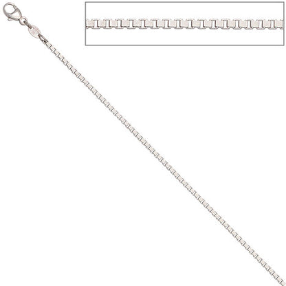 Venezianerkette 585 Weißgold 1 5 mm 38 cm Gold Kette Halskette Weißgoldkette