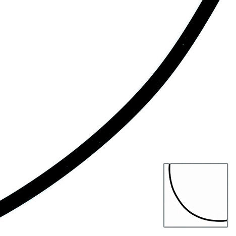 Halskette Kautschuk schwarz mit 333 Gelbgold 3 mm 45 cm Kautschukkette