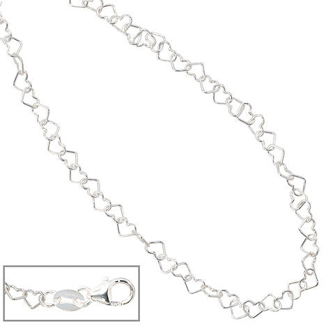 Kinder Collier Halskette aus Herzen Herzchen 925 Sterling Silber 35 cm Kette