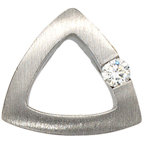 Anhänger 950 Platin mattiert 1 Diamant Brillant 0 08ct. Platinanhänger
