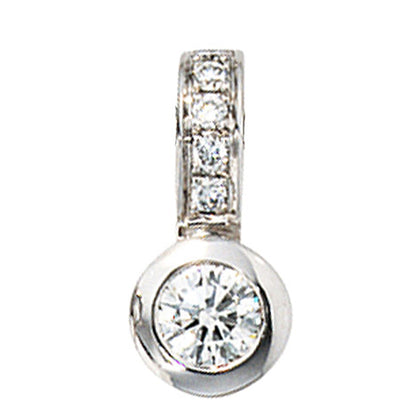 Anhänger 585 Gold Weißgold 6 Diamanten Brillanten 0 20ct. Weißgoldanhänger