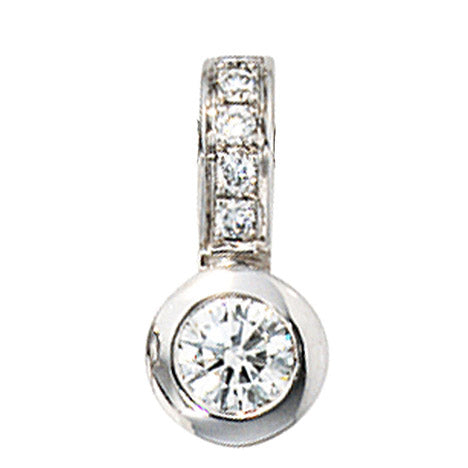 Anhänger 585 Gold Weißgold 6 Diamanten Brillanten 0 20ct. Weißgoldanhänger
