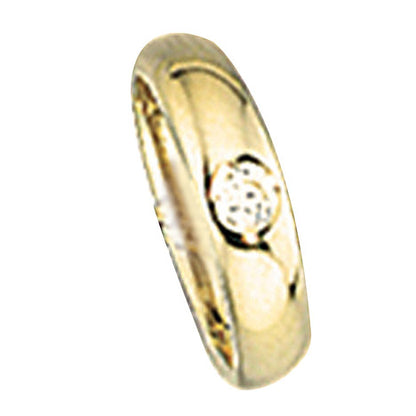 Kinder Taufring 333 Gold Gelbgold 1 Zirkonia Taufanhänger