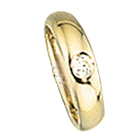Kinder Taufring 333 Gold Gelbgold 1 Zirkonia Taufanhänger