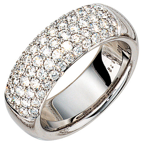 Damen Ring 585 Gold Weißgold 62 Diamanten Brillanten 1 22ct. Weißgoldring