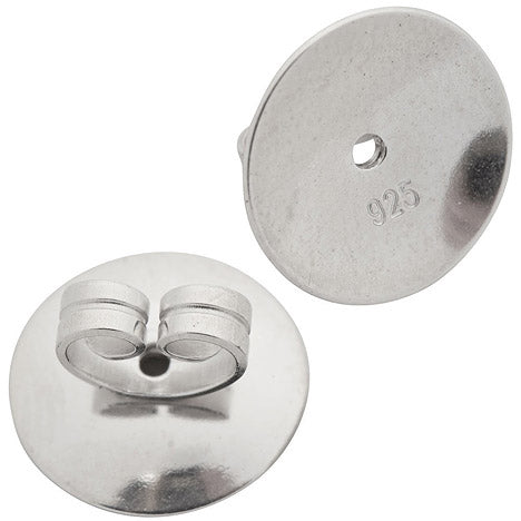 Tellerpoussetten 925 Sterling Silber rhodiniert Pousetten Silberpousetten