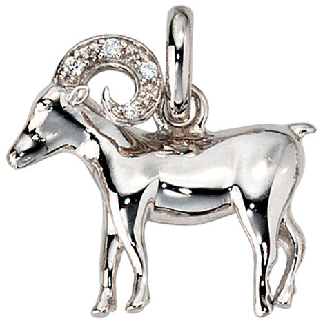 Anhänger Sternzeichen Widder 925 Silber mit Zirkonia Sternzeichenanhänger