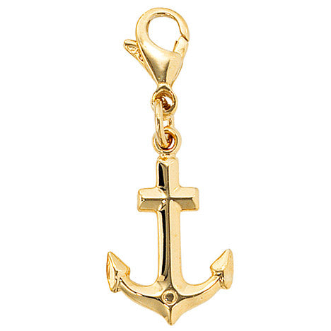 Einhänger Charm Anker 333 Gold Gelbgold