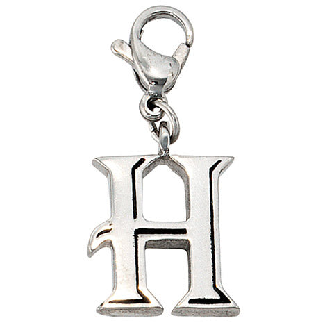 Einhänger Charm Buchstabe H Edelstahl