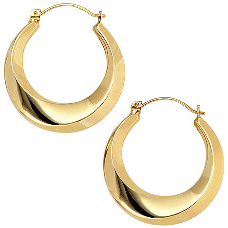 Creolen rund 333 Gold Gelbgold teilweise matt Ohrringe Goldohrringe Goldcreolen
